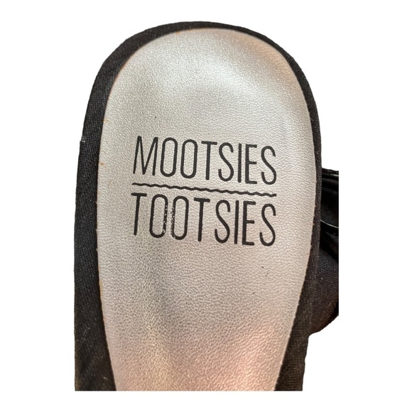 Mootsies Tootsies Black Fabric Slide Sandals 8W - Picture 5 of 9
